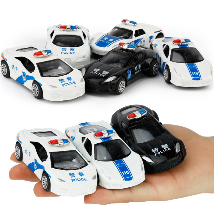 Hot Selling Diecast Car 1/64 Palm Treasure Police Car Alloy Car Model Pull Back Wholesale Model