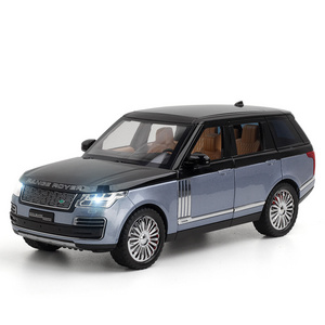 NewAo 1/24 Range Rover Diecast Model Toy Vehicles Car Model Pullback 6 Open the Door Diecast Car