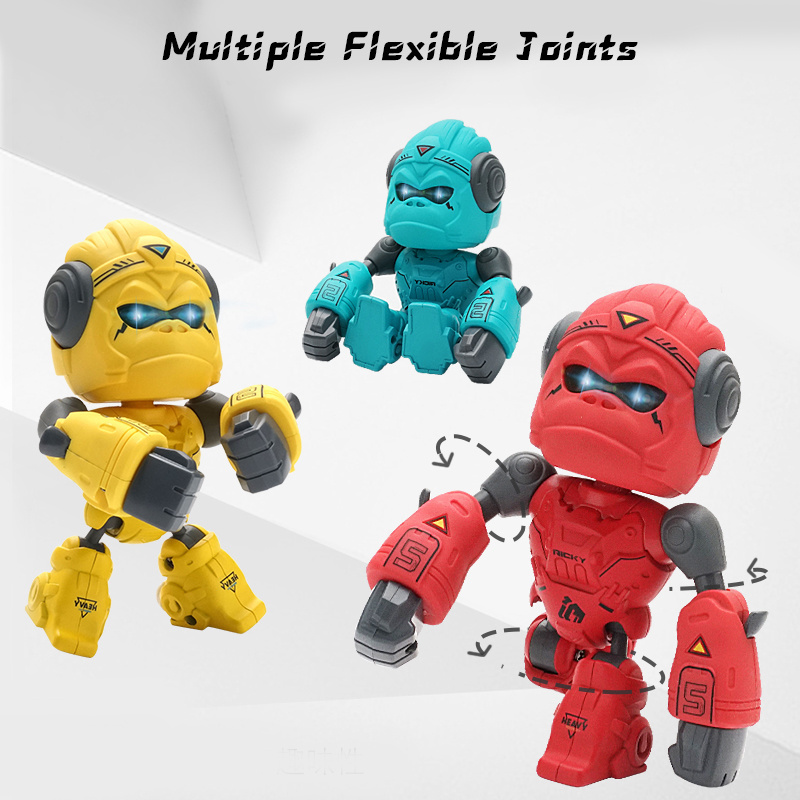 2022 Newest Style Mini Robot Gorilla Toy Robots Alloy Metal Smart Robot Toy with Sound and Lights