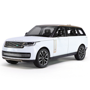 1:24 Diecast model Large Range Rover Alloy Car Model Simulation Sound And Light Pull Back Toy Car Boy Collection Decoration Gift