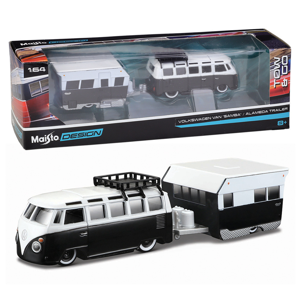 Maisto licensed 1/43 car model 1967 Mustang Gt Camping Trailer Vehicle the bestmetalcar models classics kit set model cars