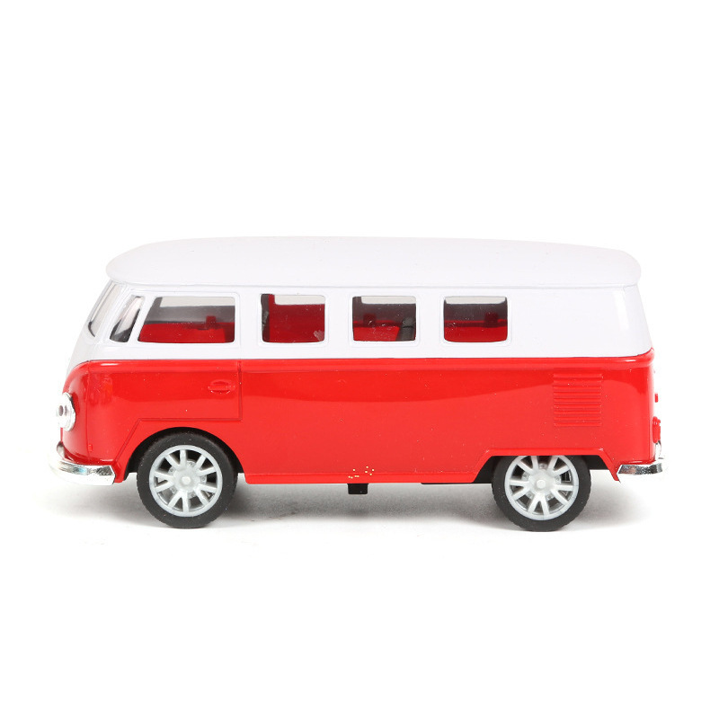 Factory Wholesale Toy Bus Diecast T1 Bus Alloy Model Car Pull Back Diecast Model Bus