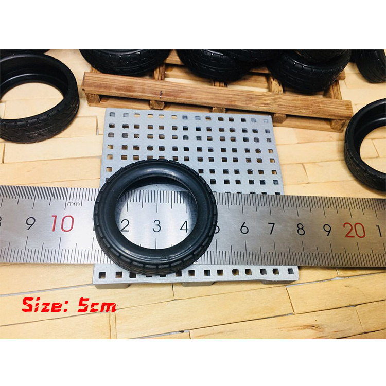 Wholesale 1/18 Scale Parking Lot Scene Car Accessories Rubber Toy Wheels Tires for Children