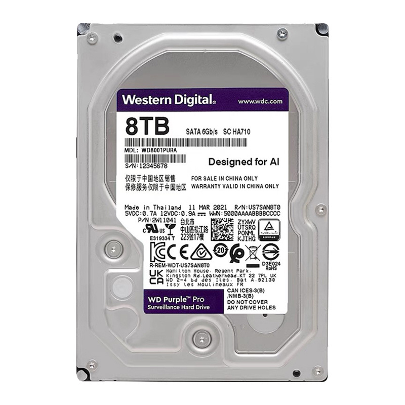 Purple Hdd 1tb 2tb 3tb 4tb 6tb 8tb Sata 3.5