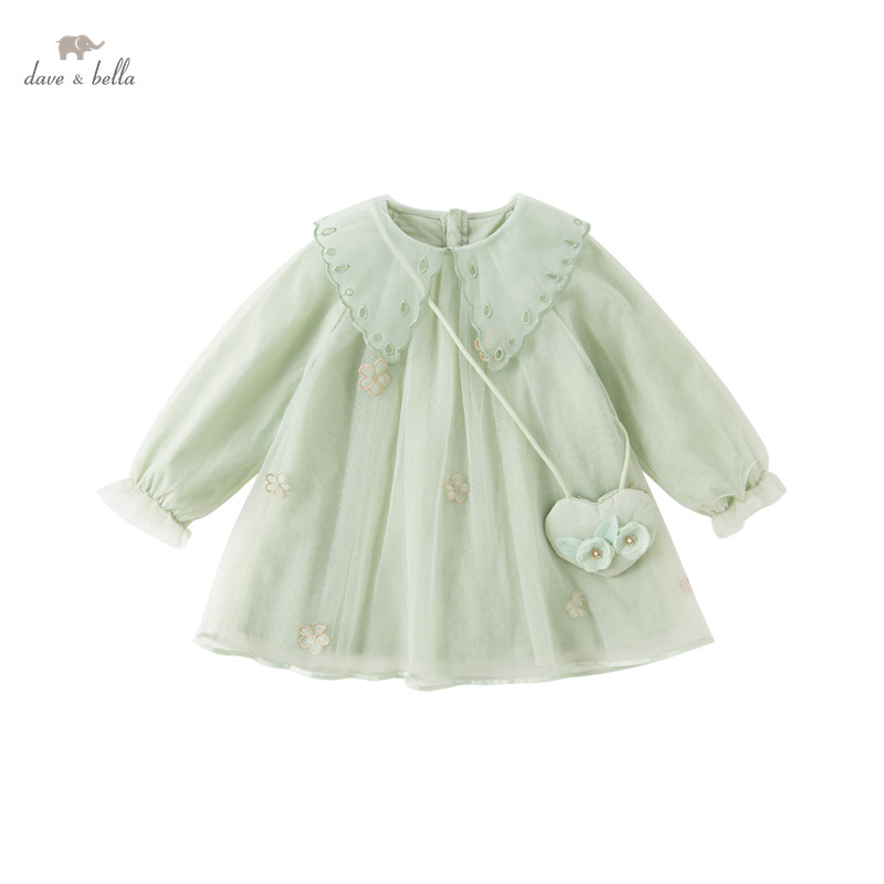 Dave Bella Spring Princess Baby Girl Dresses Toddler Baby Girls Long Sleeve Dress Baby Birthday Dress With Coin Wallet DB1233691