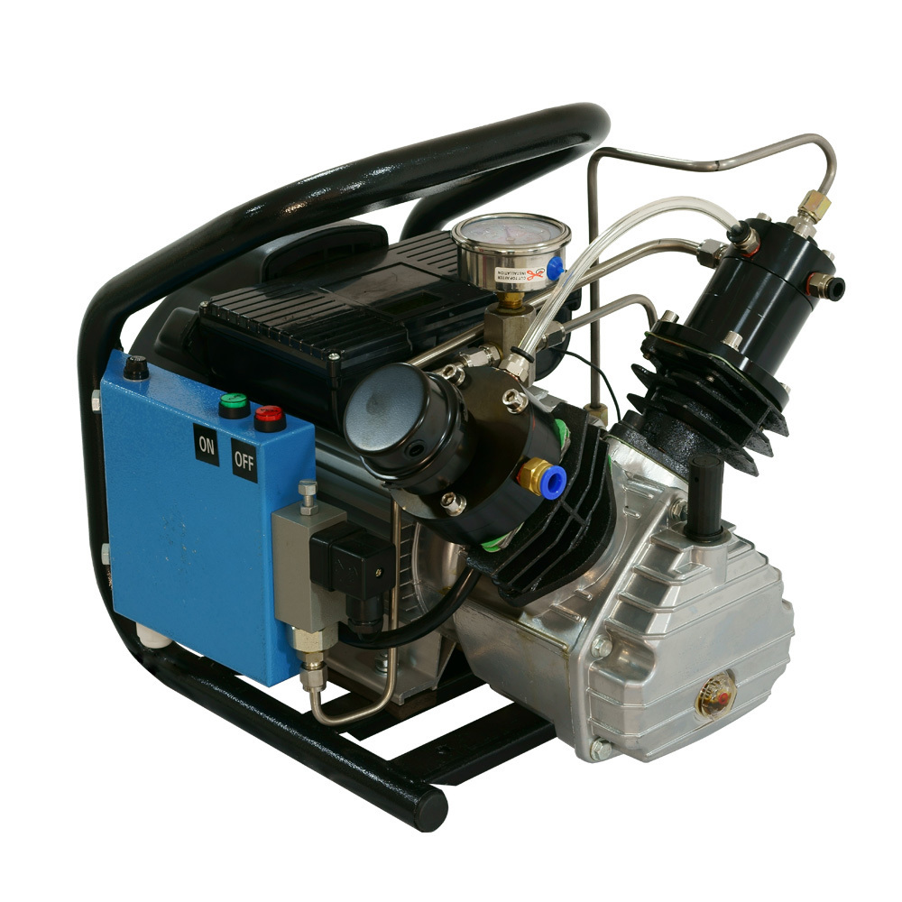 Portable High Pressure Air Compressor 30MPa 300bar 4500psi 1.5kw 60L 2.1cfm for Filling 0.75L PCP Air Tank