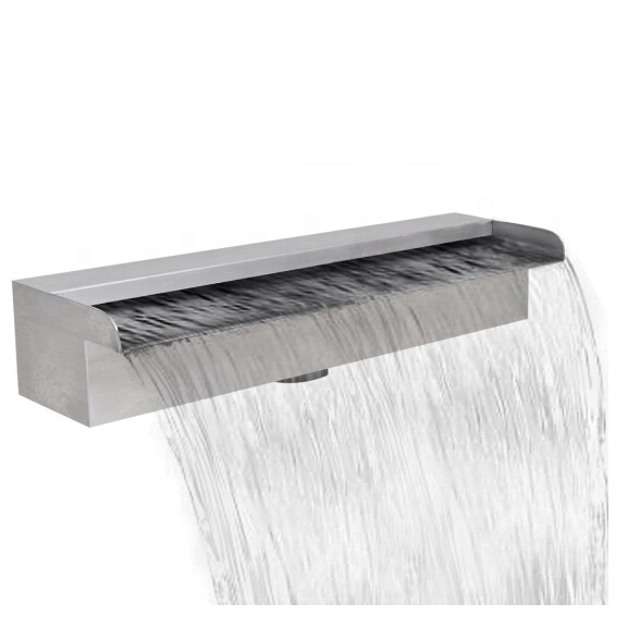 RGB Light Outdoor Stainless Steel Swimming Pool Garden Waterfall