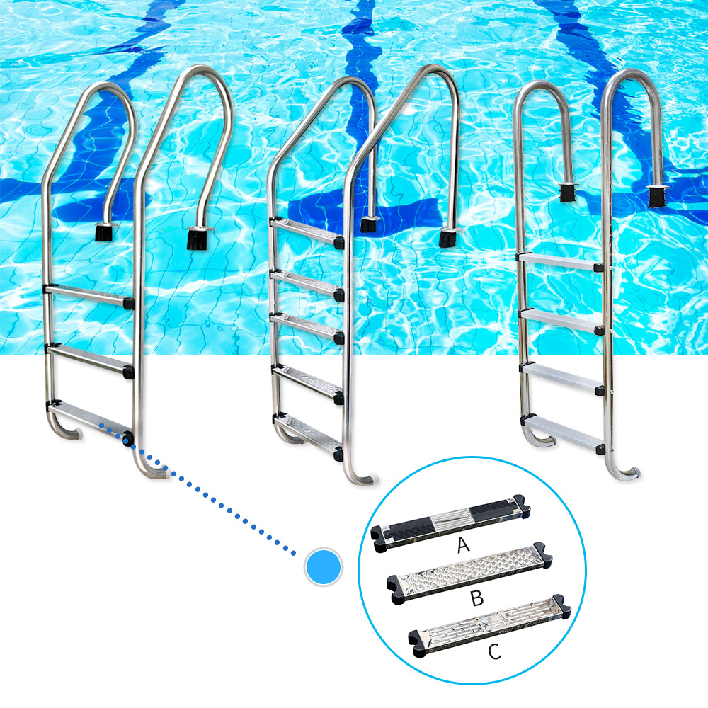 Factory suppliers 304 316 Stainless steel Swimming Pool Ladder With Handrail