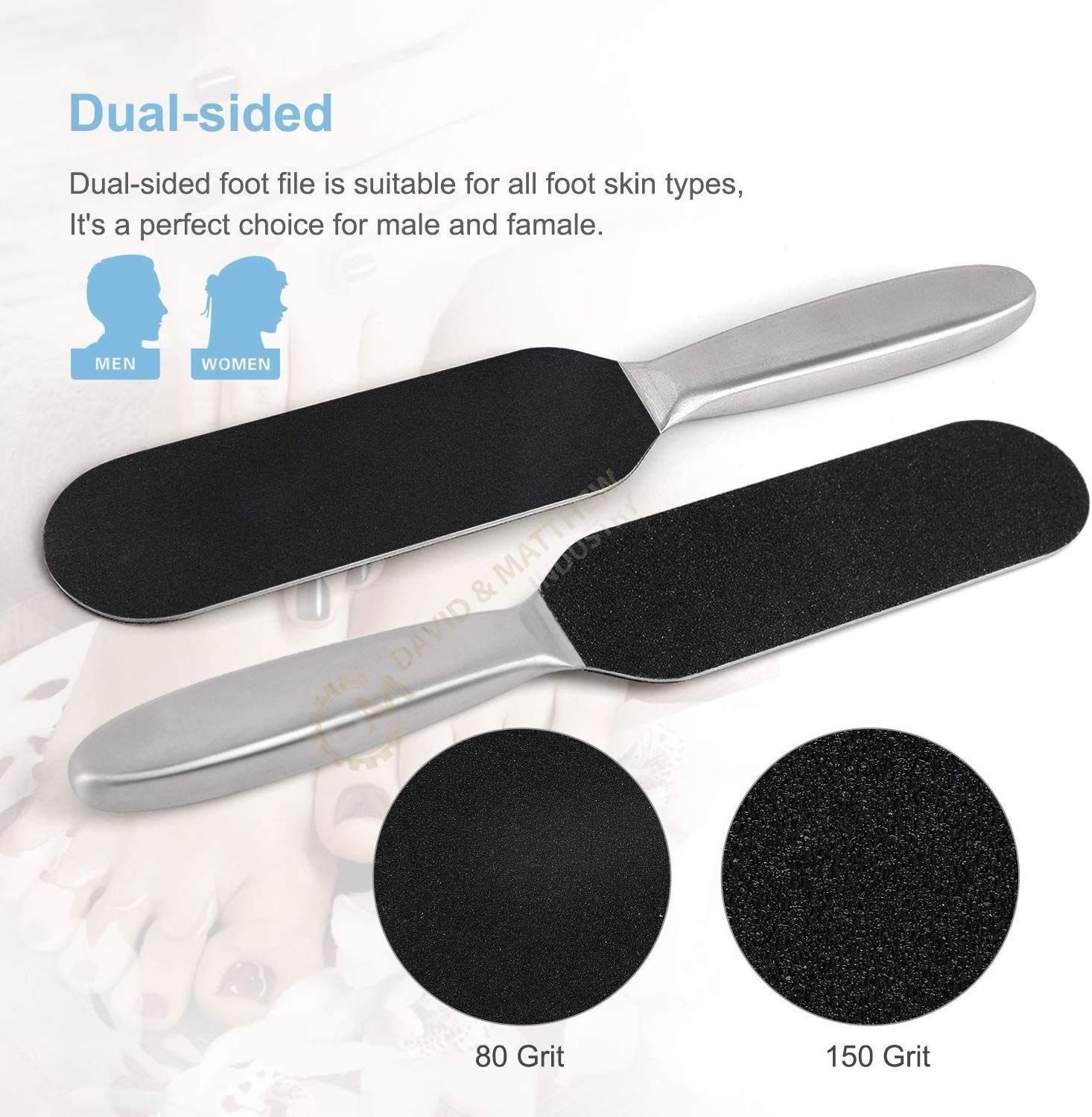 Professional Pedicure Foot File Double Sided Stainless Steel Sanding Papers Callus Remover Pedicure Feet Care Foot File