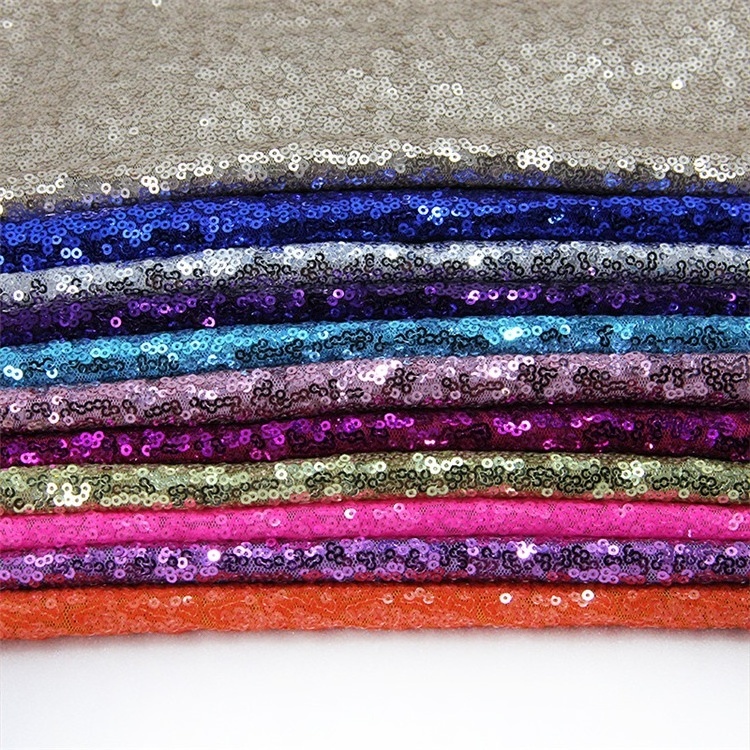 1/2 Yard Embroidery Polyester Wholesale Sequin Fabric For Dress Costume 1014478