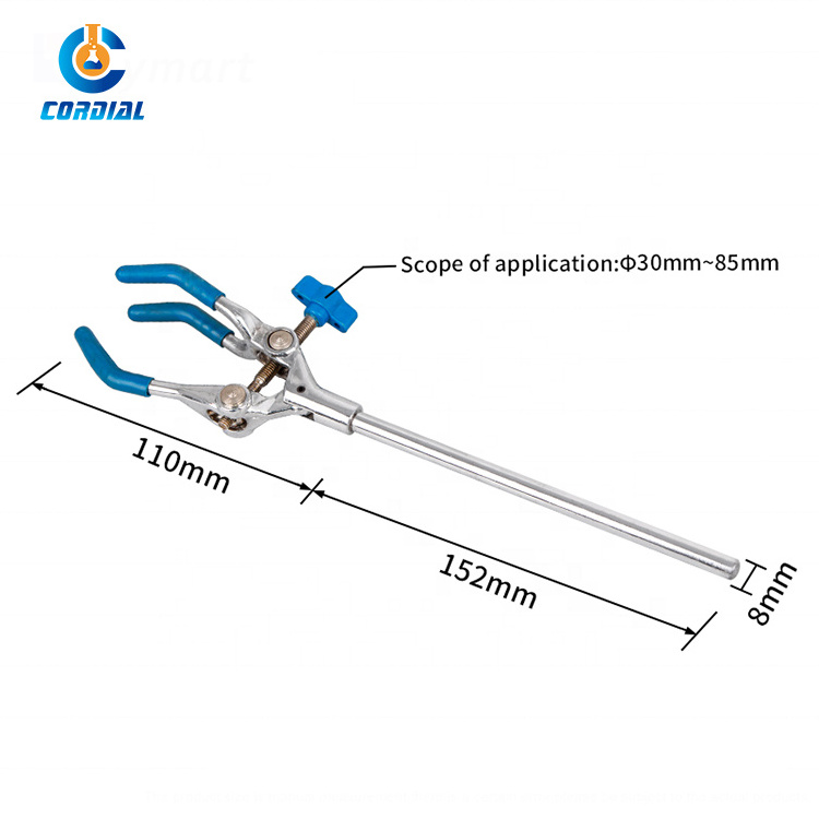 CJ170 CORDIAL Three Finger Clamp Clamp Chemistry Lab Supplies 3 finger clamp stand clip