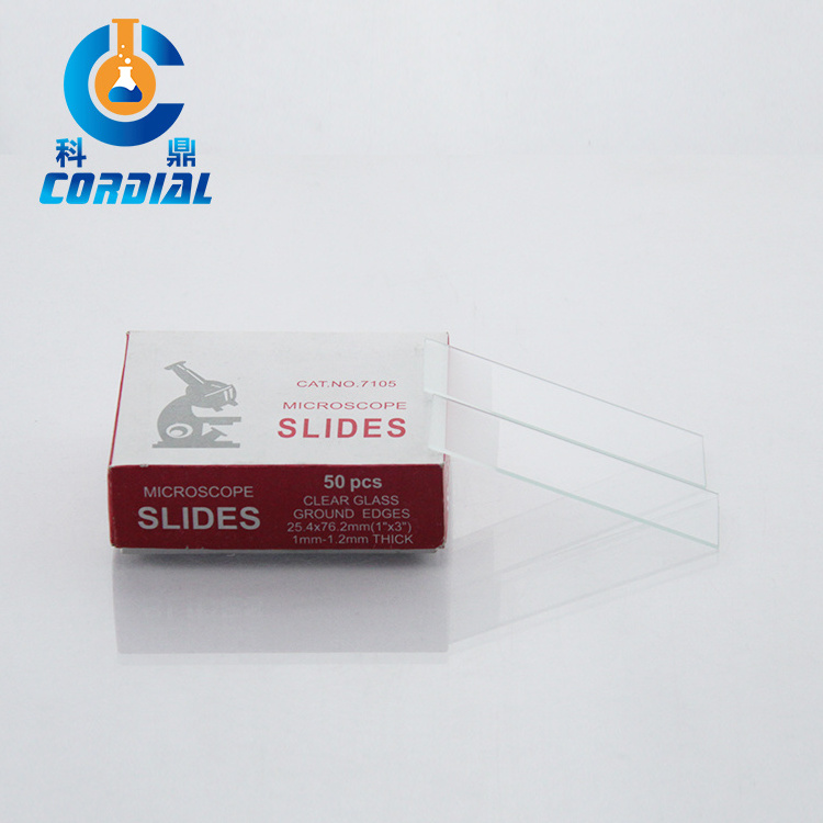 7101 7102 7105 7107 CORDIAL microscope slides with cut or ground edge lab frosted prepared microscope slides