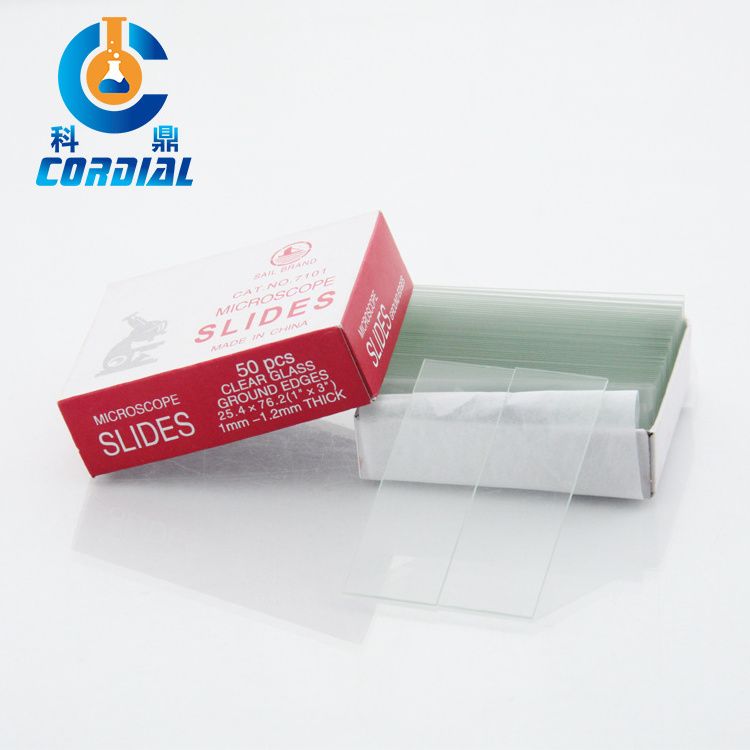 7101 7102 7105 7107 CORDIAL microscope slides with cut or ground edge lab frosted prepared microscope slides