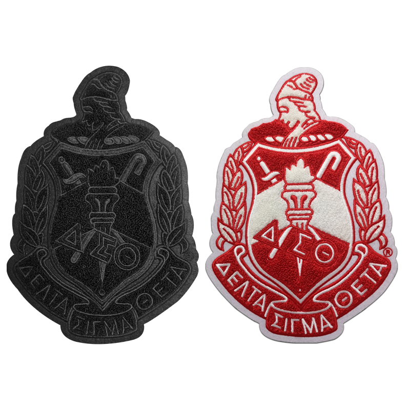 Stock Delta Sigma Theta shield Sorority Chenille Embroidery iron on Patches