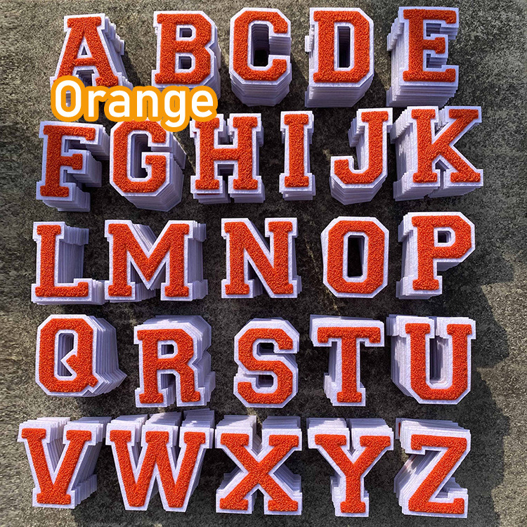 Iron On Chenille Letter Patch 3.15Inch, Varsity Letter Patch Adhesive Alphabet Patch