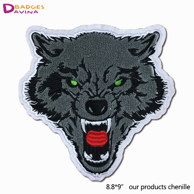 Custom Chenille Patches Parches Shape Felt Embroidered Patch De Chenilla Design Animal Sequins PVC Handmade Iron-on