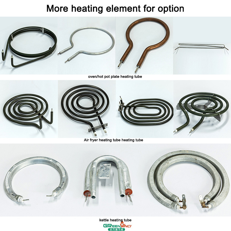 Davinci factory wholesale electric temperature control aluminum heating pipe element for kettle