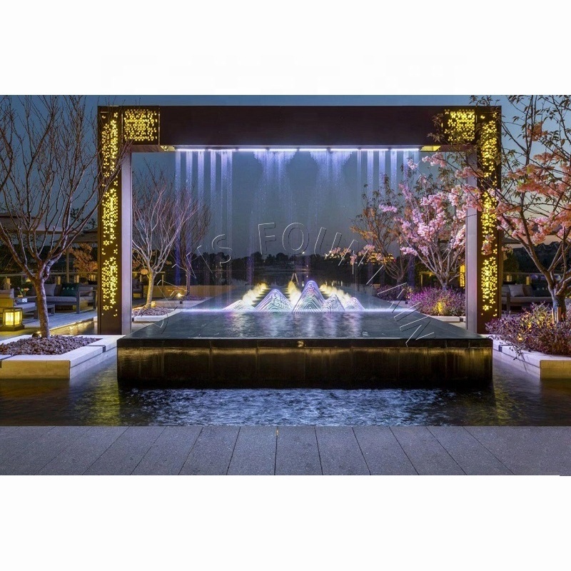 Brand New Outdoor Water Feature Waterfall Magic Digital Water Curtain Swing