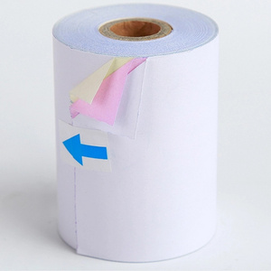 Blank Printing Carbonless Roll Paper 2 ply NCR paper For POS Machine