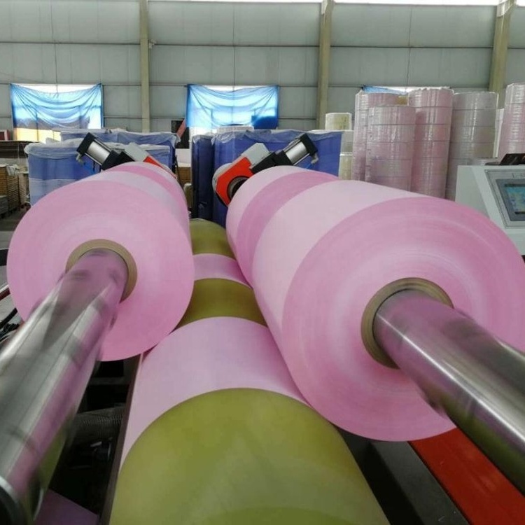 Blank Printing Carbonless Roll Paper 2 ply NCR paper For POS Machine