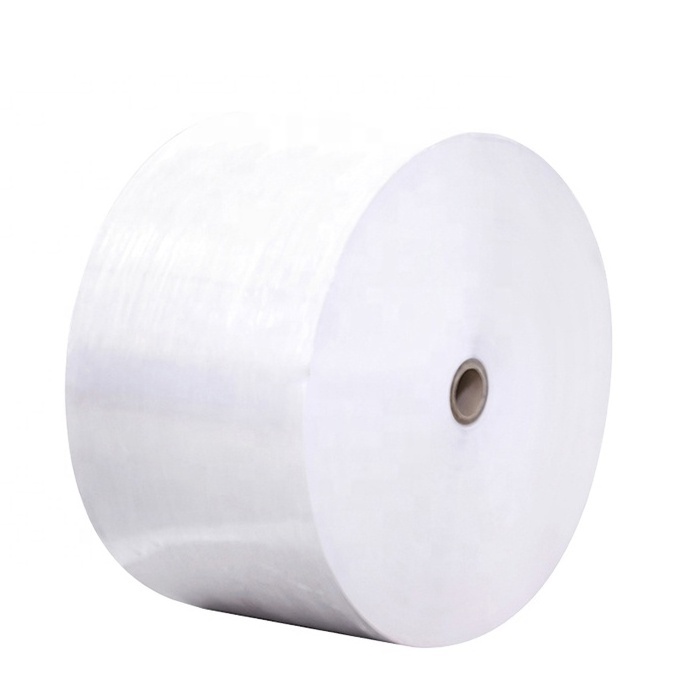 Jumbo rolls 80gsm semi gloss self adhesive paper  with hotmelt adhesive and 60g white glassine