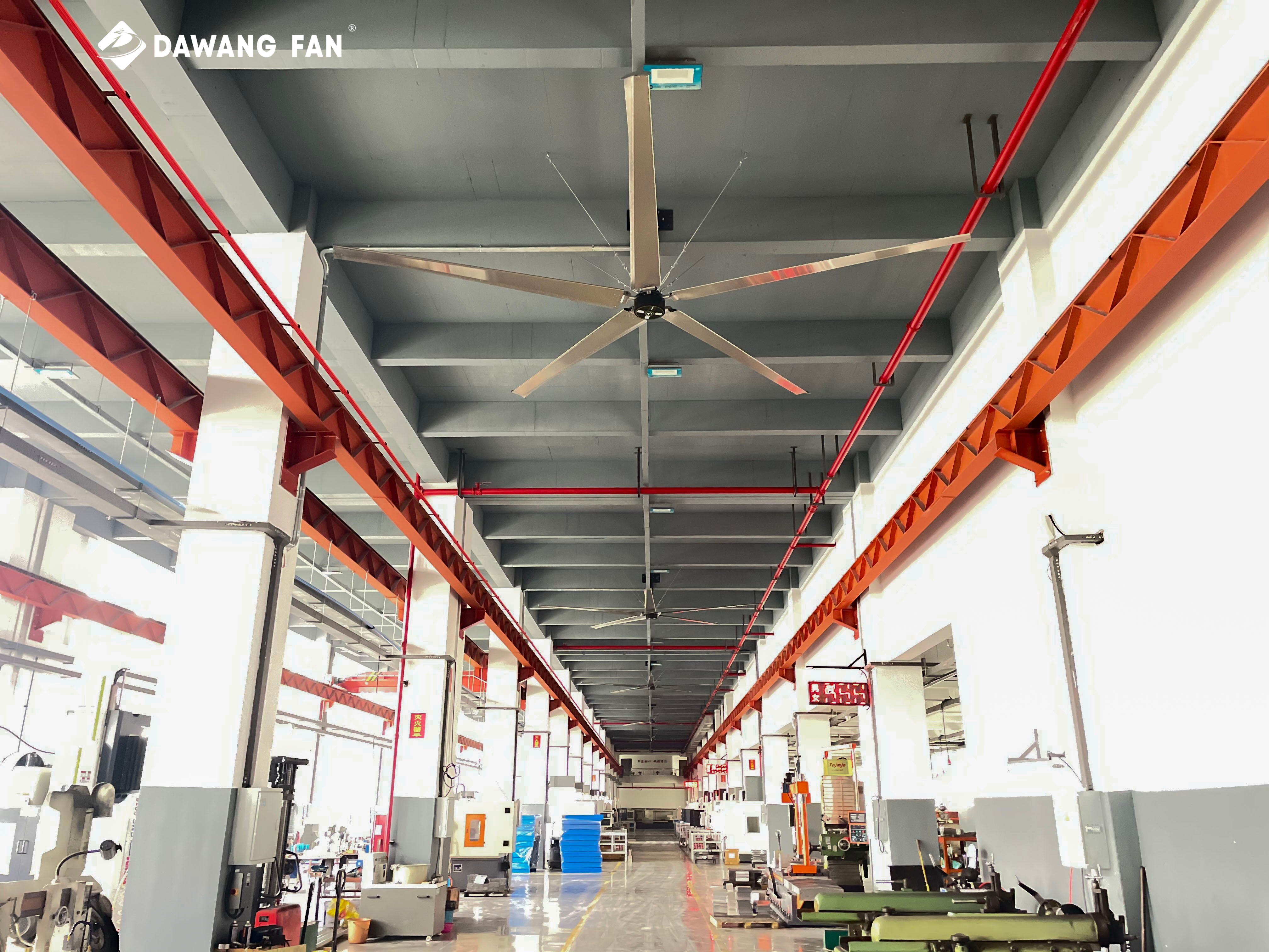 Hot Selling 38db Ultra Low Volume 24ft 7.3m Industrial Large Ceiling Pmsm Motor Hvls Fan