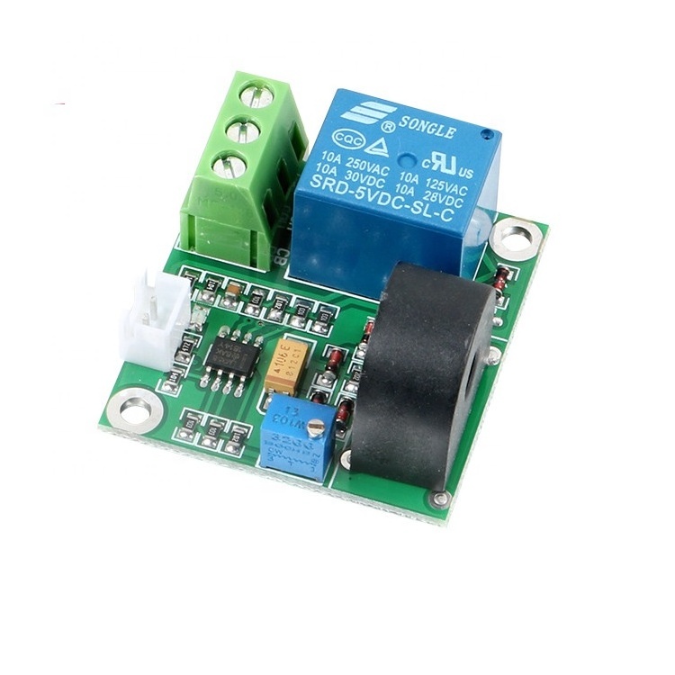 5V 12V 24V 0-5A AC Current Detection Sensor Module 5A Switch Output Relay Module Overcurrent Protection