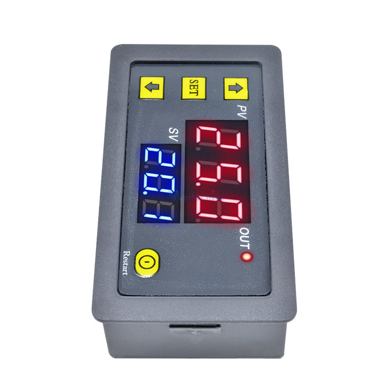 AC 110V 220V DC 12V 24V Digital Time Delay Relay LED Display Cycle Timer Control Switch Adjustable Timing Relay Delay Switch