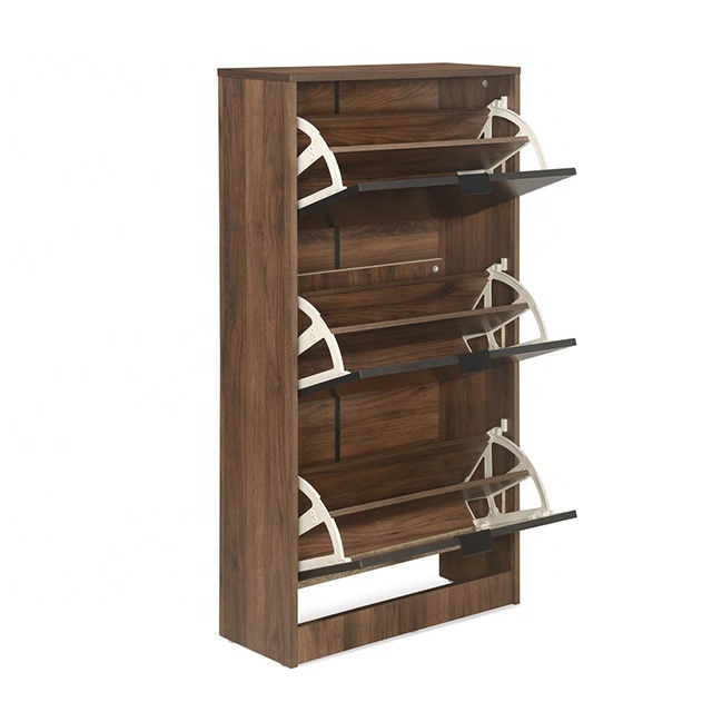 modern  shoes organizer storage cabinet 2 layer plastic shoe rack  3 Tiers wooden  flip down shoe rack cabinet