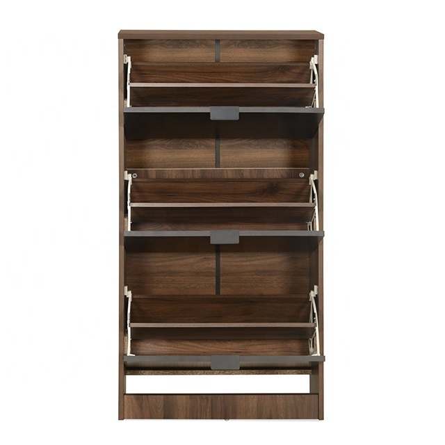 modern  shoes organizer storage cabinet 2 layer plastic shoe rack  3 Tiers wooden  flip down shoe rack cabinet