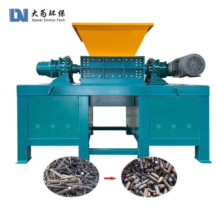 Dawei  steel bar, iron, aluminum, steel metal shredder scrap metal crusher machine