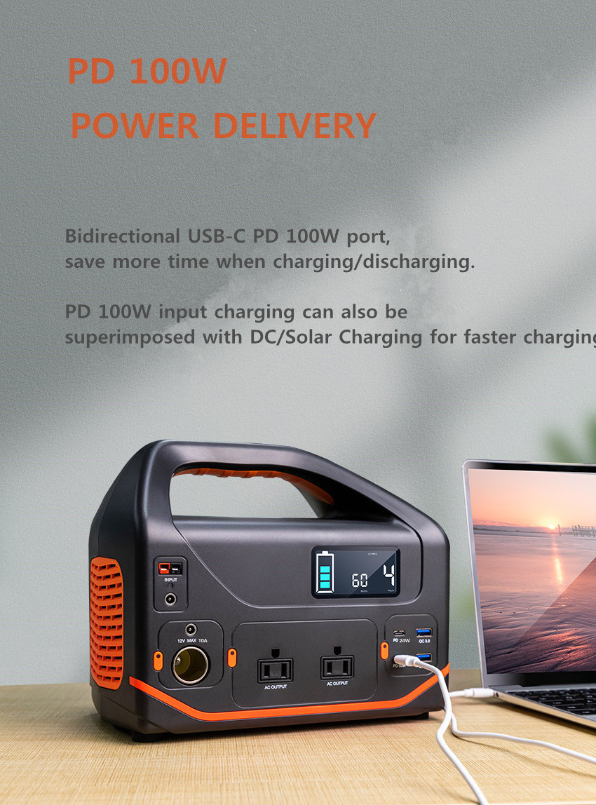 Rechargeable 150000mAh 555Wh lithium ion battery storage 500w portable solar power station generator with foldable solar panel