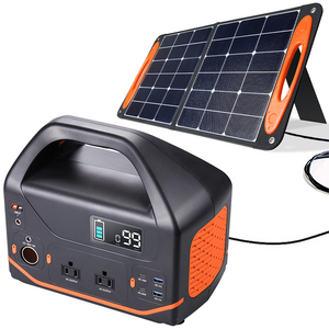 Rechargeable 150000mAh 555Wh lithium ion battery storage 500w portable solar power station generator with foldable solar panel