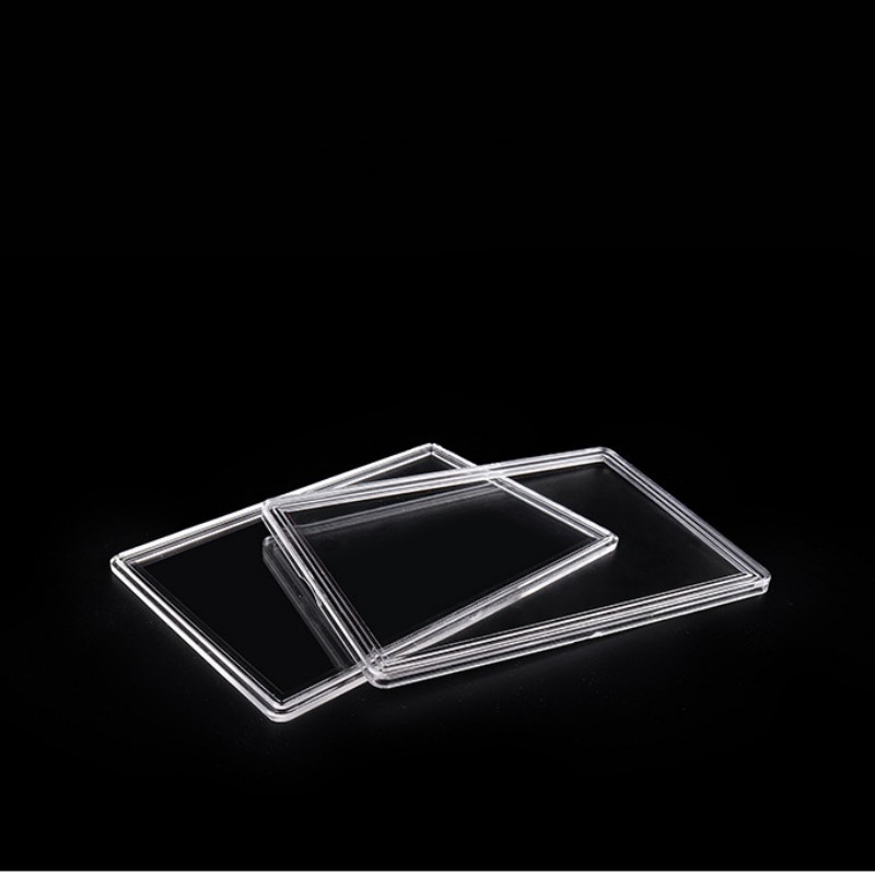 54*85mm Rectangular Acrylic Display Slab  Stamp Holder Gold plated Card Holder Silver Bullion Bar Case