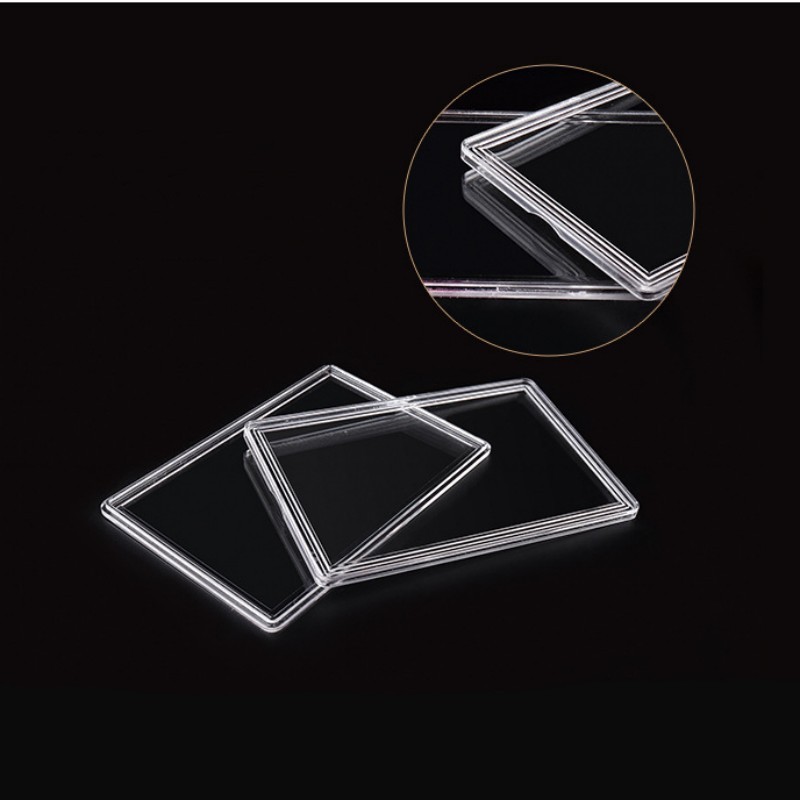 54*85mm Rectangular Acrylic Display Slab  Stamp Holder Gold plated Card Holder Silver Bullion Bar Case