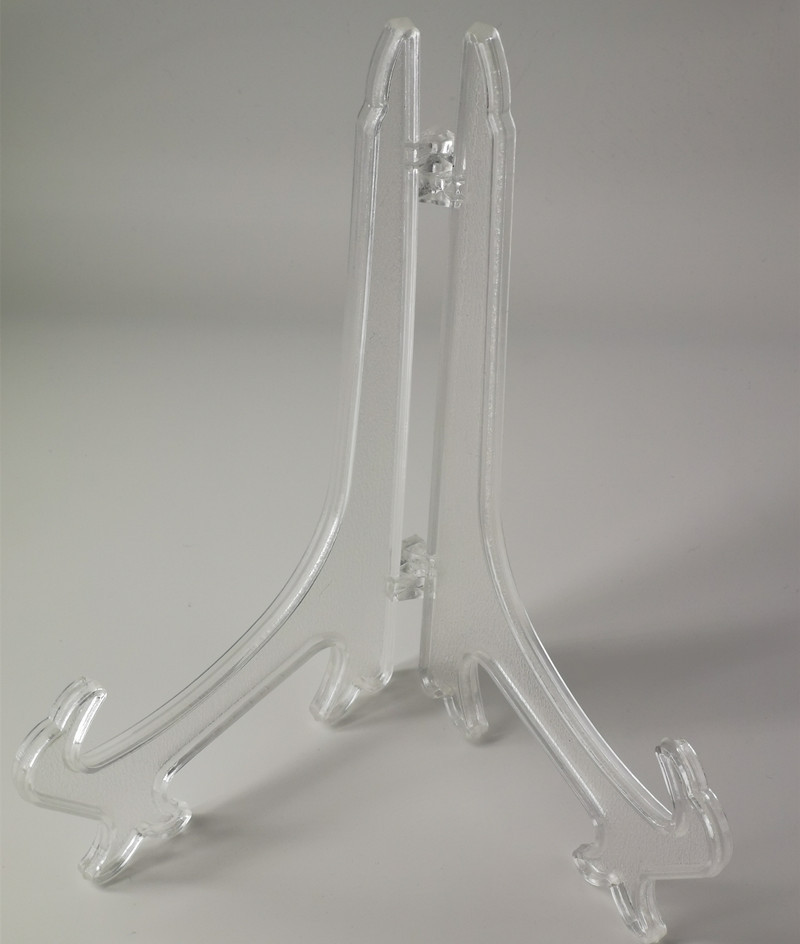 4.5-6inch Clear Plastic Easels Stand Display Pictures  Weddings Home Decoration Plate Stand