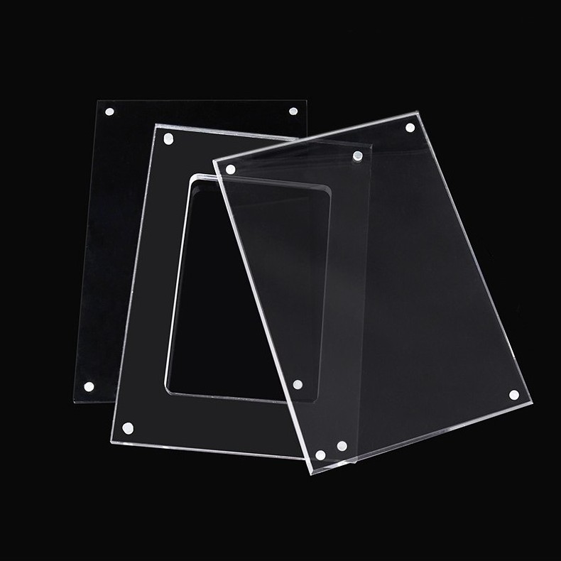 Custom  Acrylic Card Holder  Coin Display Frame with Magnetic