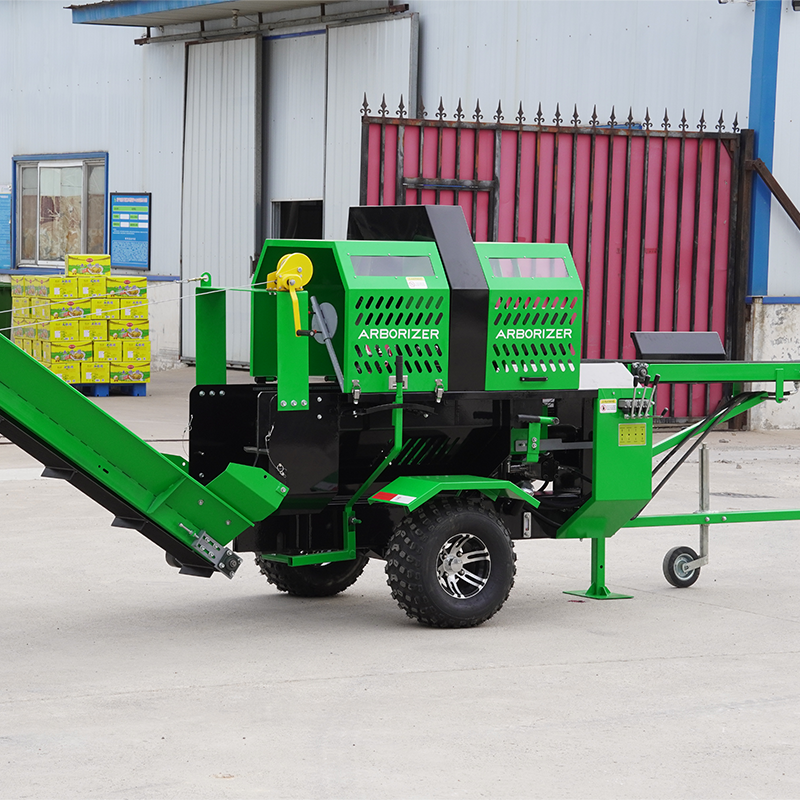 heavy duty Slasher firewood processor hydraulic log splitter for sale 50t firewood processor machine