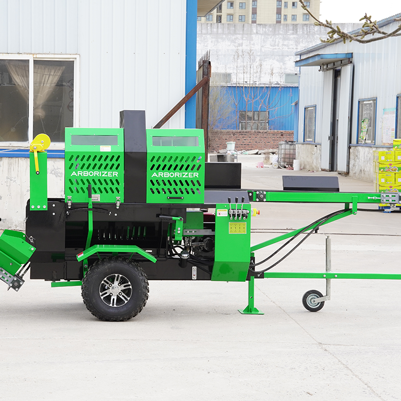 new designed 35t 600 mm diameter used firewood processor sale log splitter hydraulic firewood processor