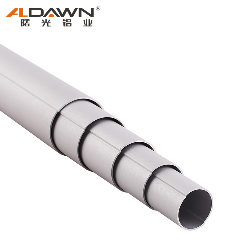 Manufacturer Twist Lock Tube Aluminum Profile Extrusion Black Anodized Telescopic Pole Aluminum Profile