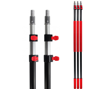 Plate buckle locking telescopic poles cleaning tool strong locking force telescopic tube