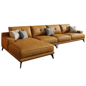 Hot Sale Sectional Sofa Set Bright Orange Multi Color Large Size Soft Leather Furniture Modern Home Sofa