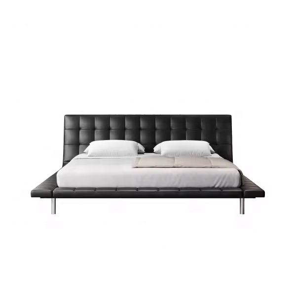 European Luxury Style Bed Double King Quuen Size Bed Frame with Headboard