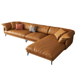 Factory Hot Sale Sofa Set Three Person Seat Modular Chaise Nordic Design Lounge Leather Sofa