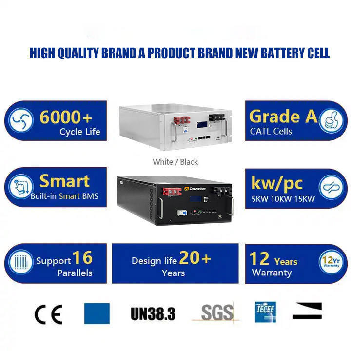 Batteries 20kw 30kw 50kw 80kw 100kw server rack mounted 20 30 50 80 100 kwh battery