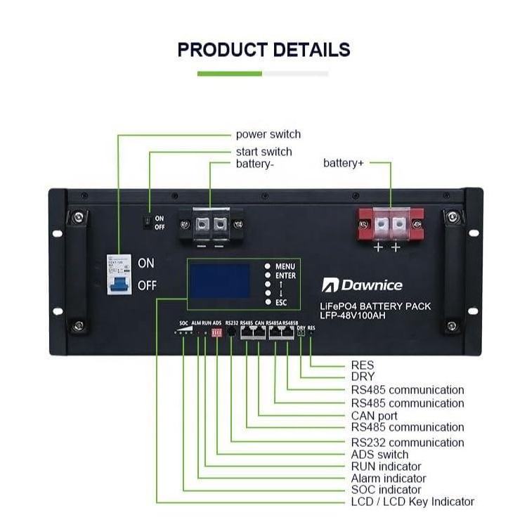 Batteries 20kw 30kw 50kw 80kw 100kw server rack mounted 20 30 50 80 100 kwh battery