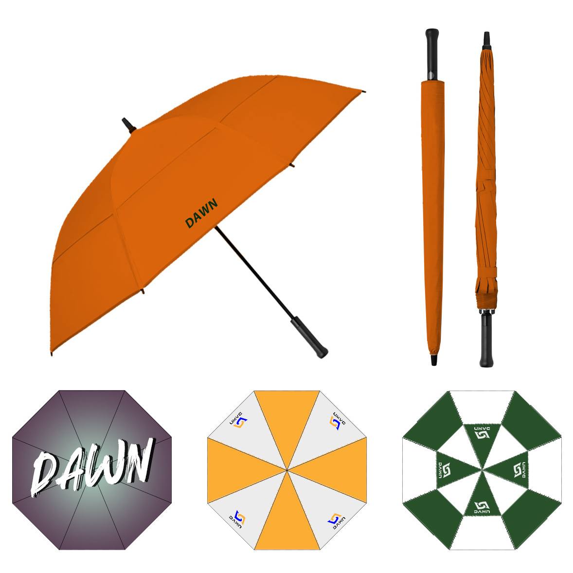 Factory Wholesale Sublimation Golf Umbrella Custom Logo Prints Promotional Umbrella