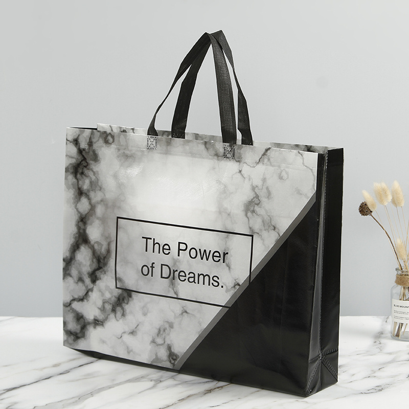 Eco Friendly PP Laminated custom shopping tote bag promotional non woven bags wholesale