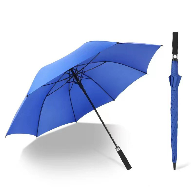 China Factory Heavy Duty Windproof Straight Golf Umbrella with logo for Custom