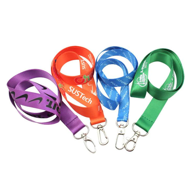 Hot Sales Custom New Design Plain Nylon Lanyard Solid Colored Blank Lanyards